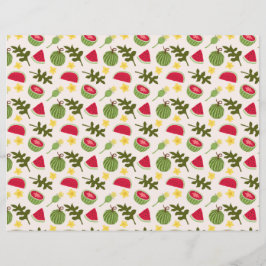 Insamling av frukt i Basket Mönster - Vattenmelon