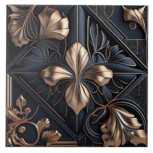Insamling av glamorösa Art Deco-filer Kakelplatta