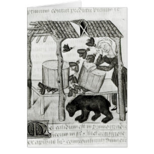 Insamling av honung hälsningskort