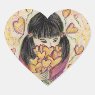 Insamling av Kärlek Hearts Anpassningsbar Decal St Hjärtformat Klistermärke