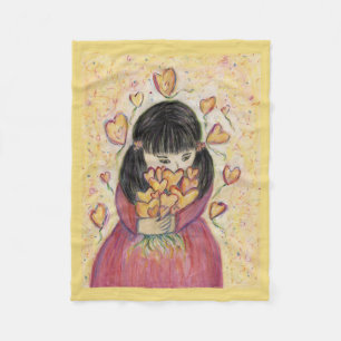 Insamling av Kärlek Hearts Soft Ull Baby Blanket Fleecefilt