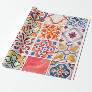 Insamling av keramiska plattor för vattenfärg. Kva Presentpapper