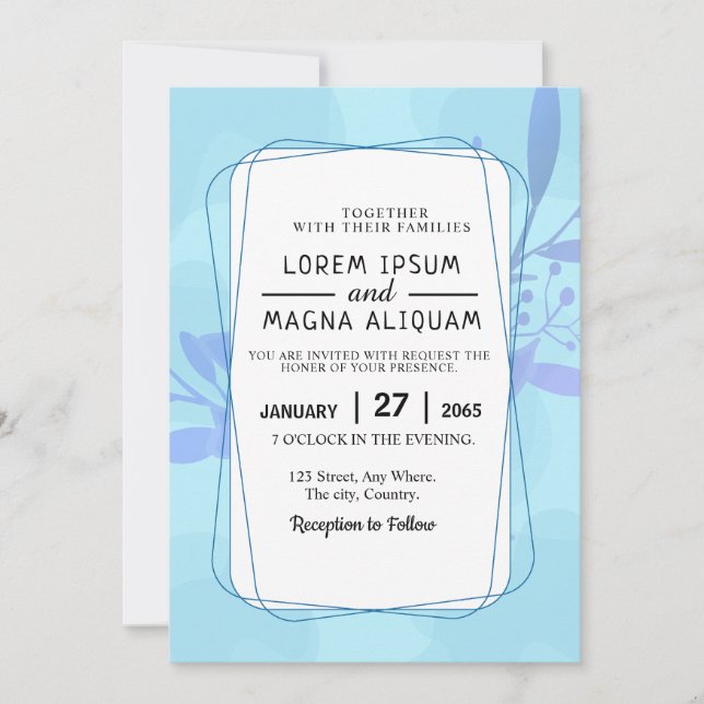 Insamling av kontokort för bröllop och Förlovninga Inbjudningar (Framsida)