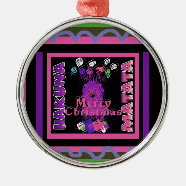 Insamling av lila Baby Simba God jul Julgransprydnad Metall (Framsidan)