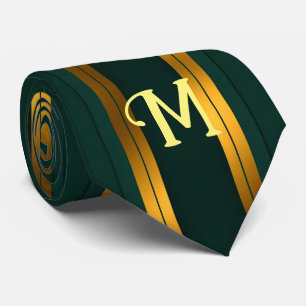 Insamling av lyxfisk från Grönten Guld Linen Struk Slips