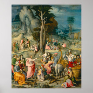 Insamling av Manna - Poster av Bacchiacca Fine Art