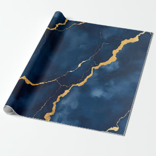 Insamling av marmor från Trendig marble Blue Guld Presentpapper