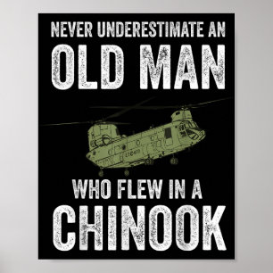 Insamling av militärflygplan av Zynx An Old Man Wh Poster