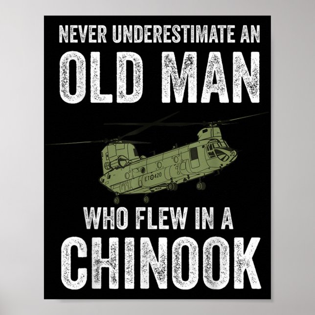 Insamling av militärflygplan av Zynx An Old Man Wh Poster (Framsidan)