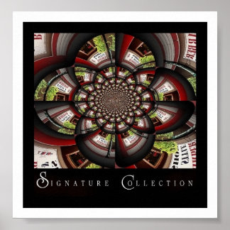 Insamling av Namnteckning Barber on Bank Poster