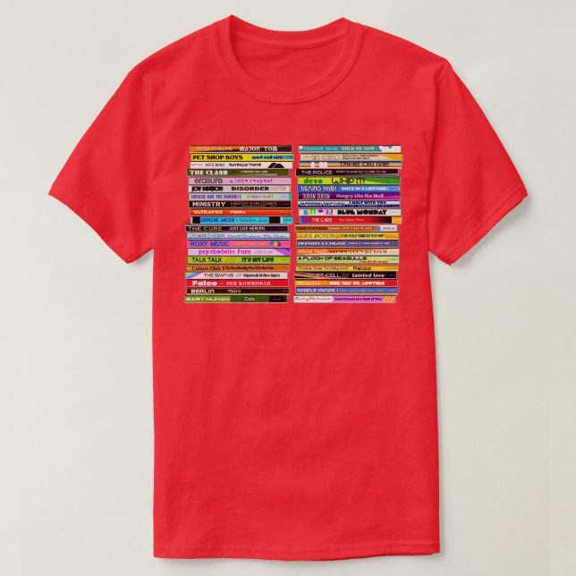 Insamling av nya Wave Singles Retro-CD T Shirt (Design framsida)