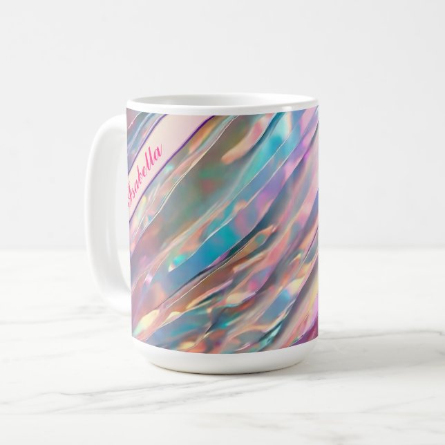 Insamling av Opal HoloGrapal Trendig glitter Kaffemugg (Framsida vänster)