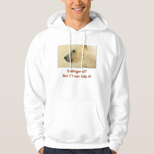 Insamling av polar Bear Porträtt Hoodie (Framsida)
