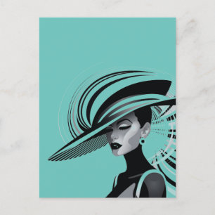 INSAMLING AV POSH-CHIC #1 (TEAL)-vykort Vykort