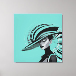INSAMLING AV POSH-CHIC nr 1 (TEAL) Canvastryck