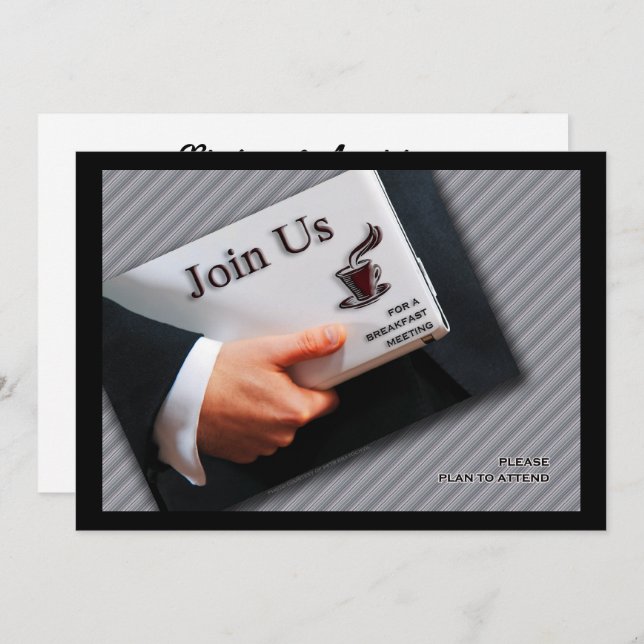 Insamling av Professioneller för Business Breakfas Inbjudningar (Fram/baksida)