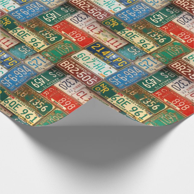 insamling av registreringsskylt presentpapper (Hörn)