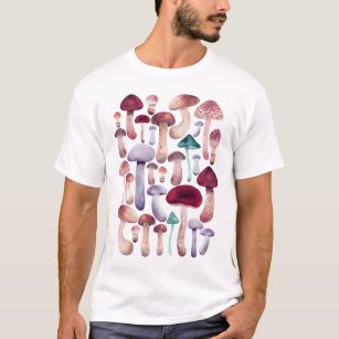 Insamling av svampar i vattenfärgen Vild  T Shirt