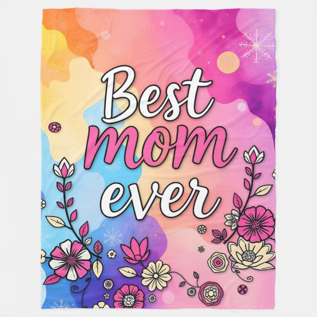 Insamling av Trendig för Gift Luxury Blommigt Fleecefilt (Framsidan)