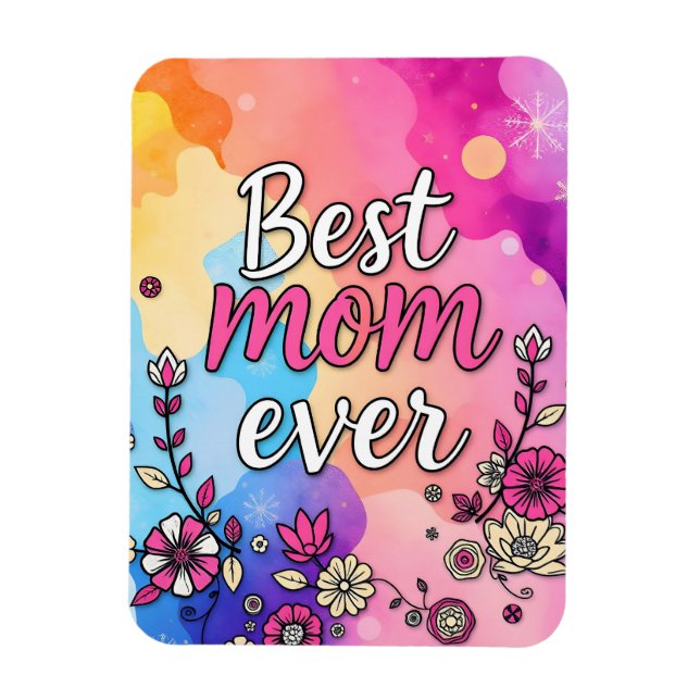 Insamling av Trendig för Gift Luxury Blommigt Magnet (Vertikal)