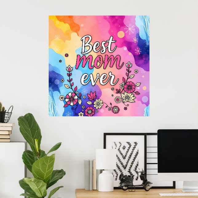 Insamling av Trendig för Gift Luxury Blommigt Poster (Hemmakontoret)