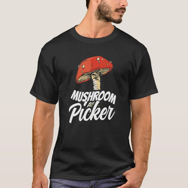 Insamling av väljare för svampplockning t shirt (Framsida)