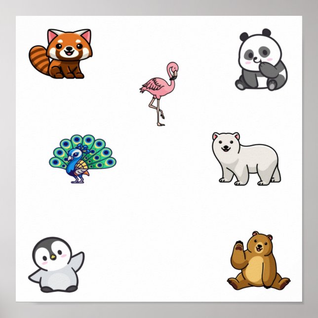 Insamling av vild djur poster (Framsidan)