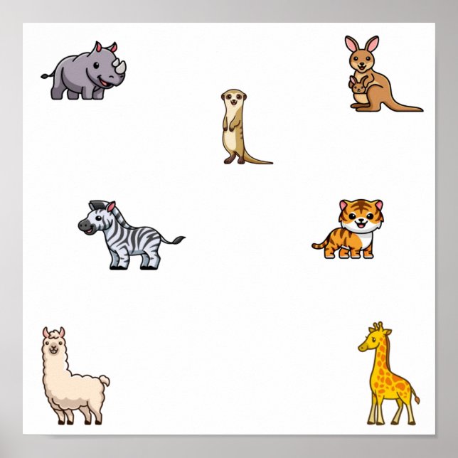 Insamling av vild djur poster (Framsidan)