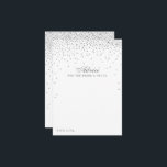 Insamling av vintage Glam Silver Confetti Bröllop Rådkort<br><div class="desc">Lägg till ett glam till bröllop med de här silver-konfektyrkorten. Den enkla men ändå snyggt-utformningen gör det möjligt för dina gäster att skriva ett meddelande om råd till dig för behålla och att under flera år läsa upp det för komen. Ordalydelsen är lätt att anpassa så att dessa kort snabbt...</div>
