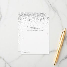 Insamling av vintage Glam Silver Confetti Bröllop Rådkort