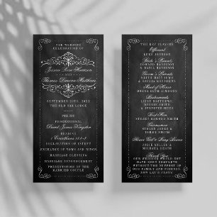 Insamlingen av Bröllop i den ornate Chalkboard - p Reklamkort