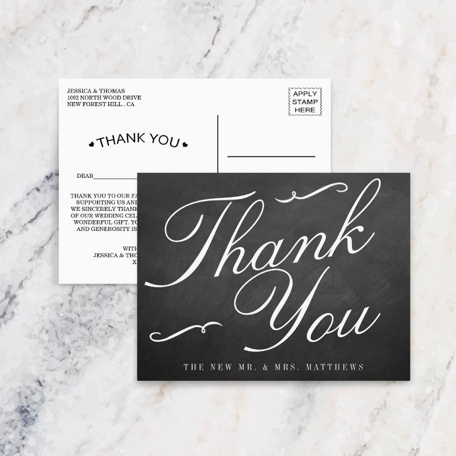 Insamlingen av Bröllop i Finare-kalkboard Vykort (Skapare uppladdad)