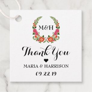 Insamlingen av den bohemiska sommaren Bröllop Gåvor Etiketter