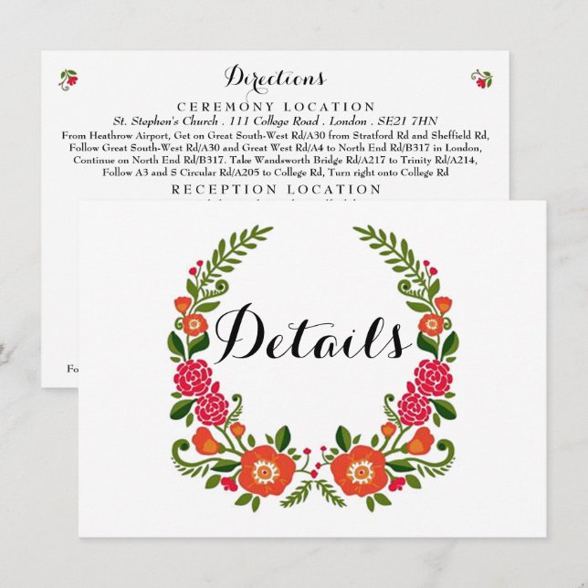 Insamlingen av den bohemiska sommaren Bröllop Inbjudningar (Fram/baksida)