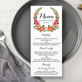 Insamlingen av den bohemiska sommaren Bröllop Meny