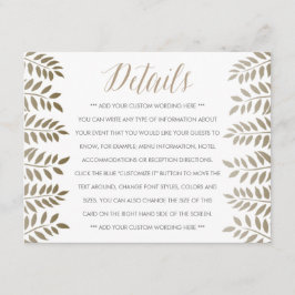 Insamlingen av monokroma träden i Bröllop Tilläggskort