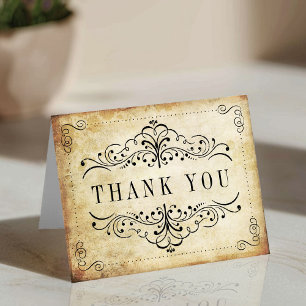 Insamlingen av Ornate Flourish Vintage bröllop Tack Kort