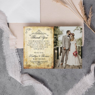 Insamlingen av Ornate Flourish Vintage bröllop Tack Kort
