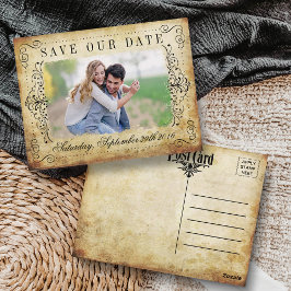 Insamlingen av Ornate Flourish Vintage bröllop Vykort