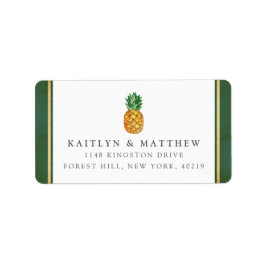 Insamlingen av tropiska ananas i Bröllop Adressetikett