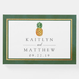 Insamlingen av tropiska ananas i Bröllop Gästböcker