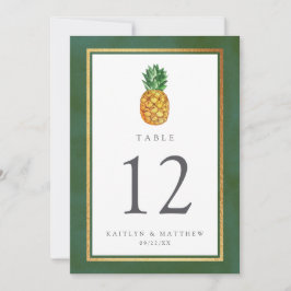 Insamlingen av tropiska ananas i Bröllop Inbjudningar