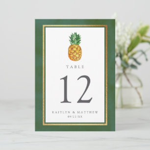 Insamlingen av tropiska ananas i Bröllop Inbjudningar
