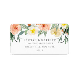 Insamlingen av Vår Blommar Bröllop Adressetikett