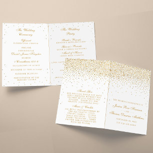 Insamlingen av Vintage Glam Guld Confetti Bröllop