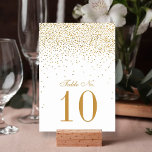 Insamlingen av Vintage Glam Guld Confetti Bröllop Bordsnummer<br><div class="desc">Insamlingen av Vintage Glam Guld Confetti Bröllop - Bordsnummer-kort. *** HUR DU ORDER *** Anpassa och lägg till varje bordsnummer-kort i kundvagnen, en i taget. Zazzle har för närvarande inget system för att tillåta någon anpassning av produkterna efter det att en beställning har gjorts. *Observera att Zazzle endast säljer tryckta...</div>