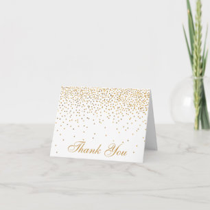 Insamlingen av Vintage Glam Guld Confetti Bröllop Tack Kort