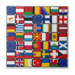 Insamlingen internationell flaggor, världs flaggor kakelplatta<br><div class="desc">Flaggor från värld runt,  internationell flaggor.</div>