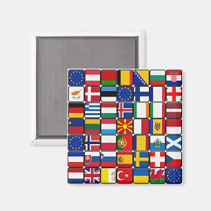 Insamlingen internationell flaggor, världs flaggor magnet