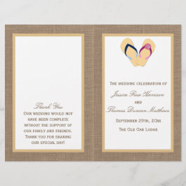 Insamlingen med Vänd-våning-blad-blad-blad-Burlap-